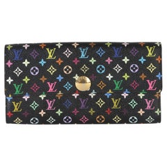 Louis Vuitton Black Multicolore Monogram Canvas Sarah Wallet