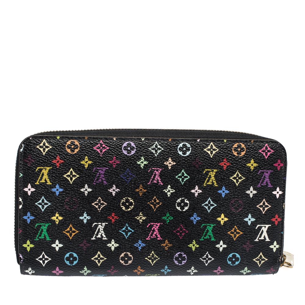 This Louis Vuitton Zippy wallet is conveniently designed for everyday use. Crafted from multicolored monogram canvas, the wallet has a zip closure which opens to reveal multiple slots, leather-lined compartments and a zip pocket for you to neatly