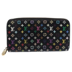 Louis Vuitton Black Multicolore Monogram Canvas Zippy Wallet