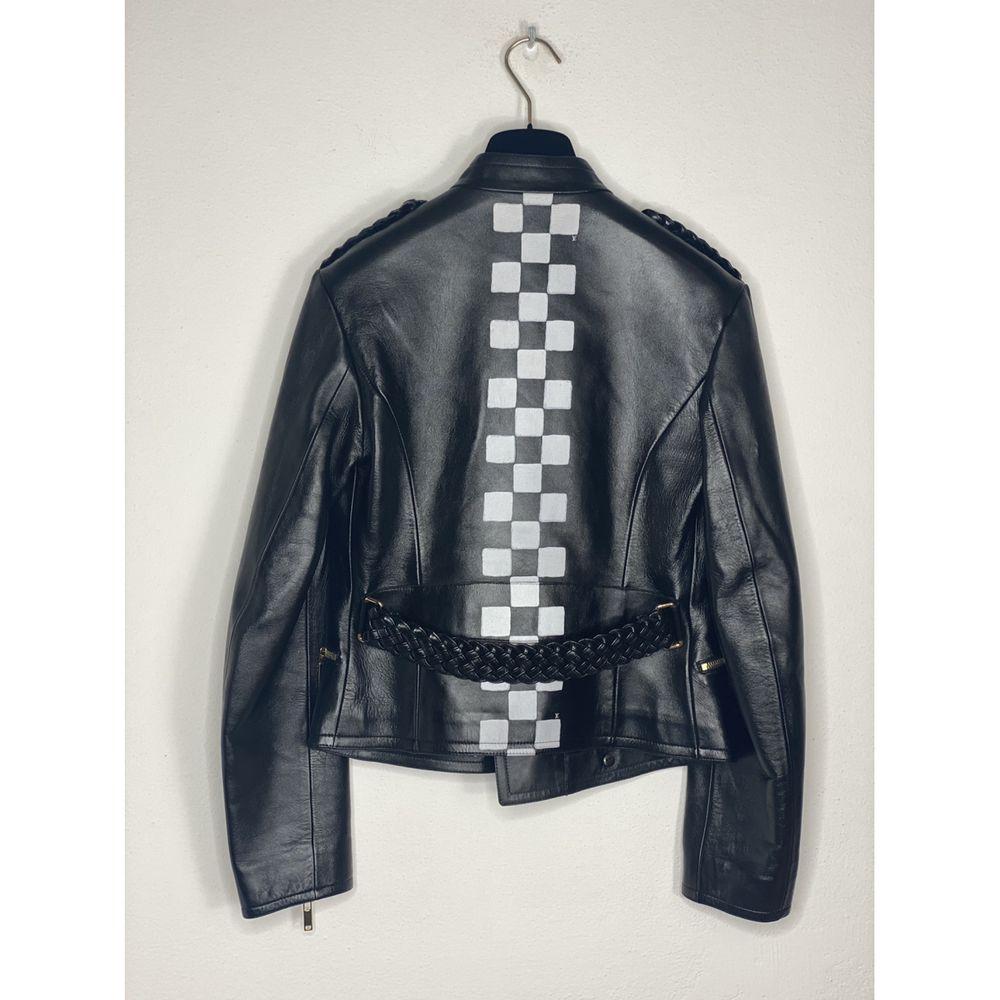 Louis Vuitton black multicoloured leather jacket In Excellent Condition For Sale In Capri, IT