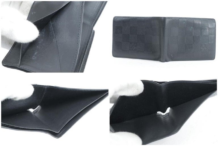 Louis Vuitton Black Multiple Men's Bifold Damier Infini Leather 33lk0116 Wallet For Sale 2