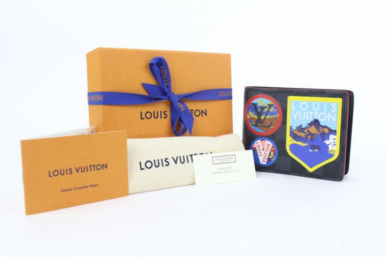 Louis Vuitton Patches Stories Stickers Damier Graphite Vertical Zippy  Wallet 862496