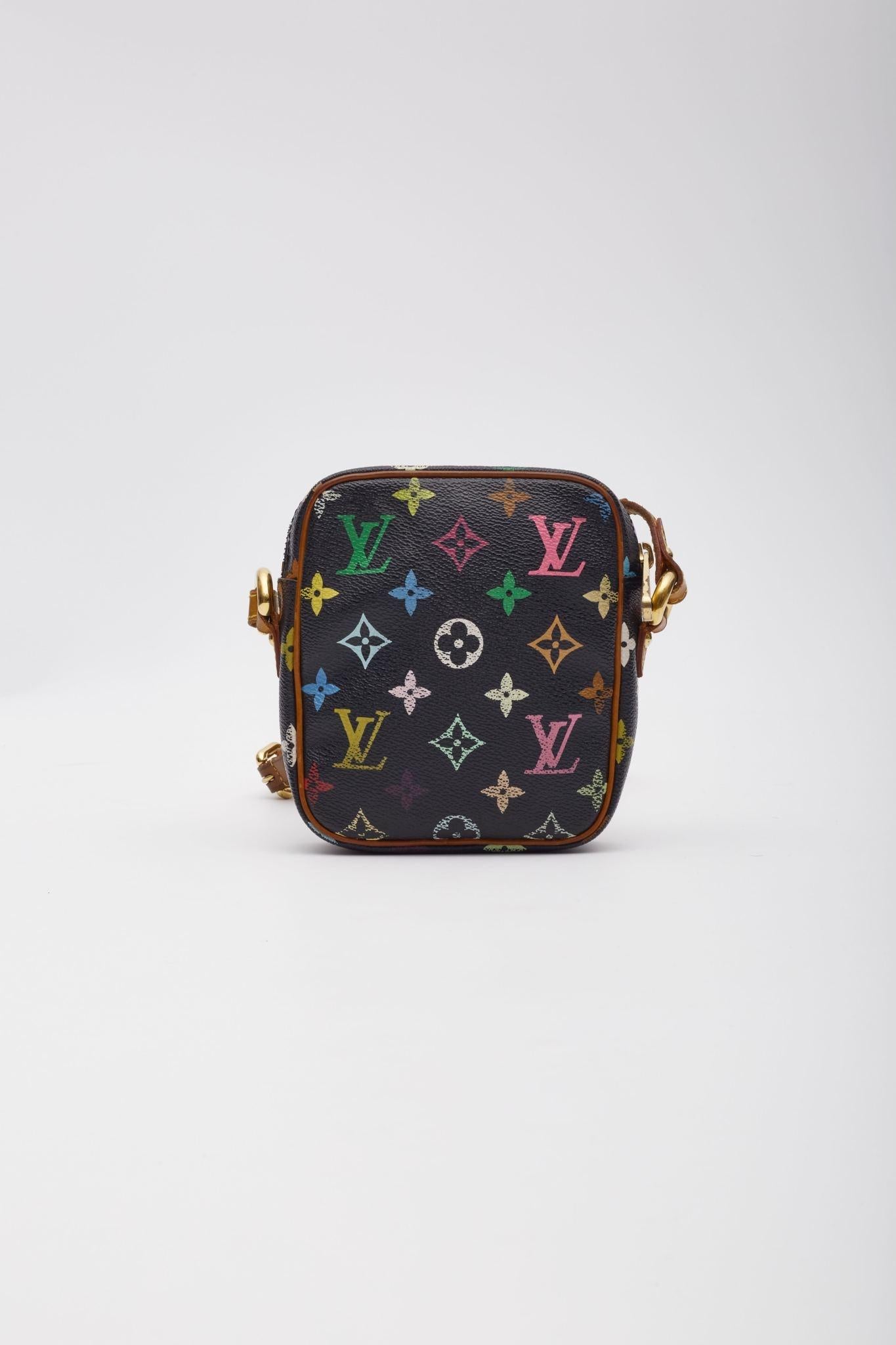 Women's Louis Vuitton Black Murakami Multicolor Monogram Rift Bag For Sale