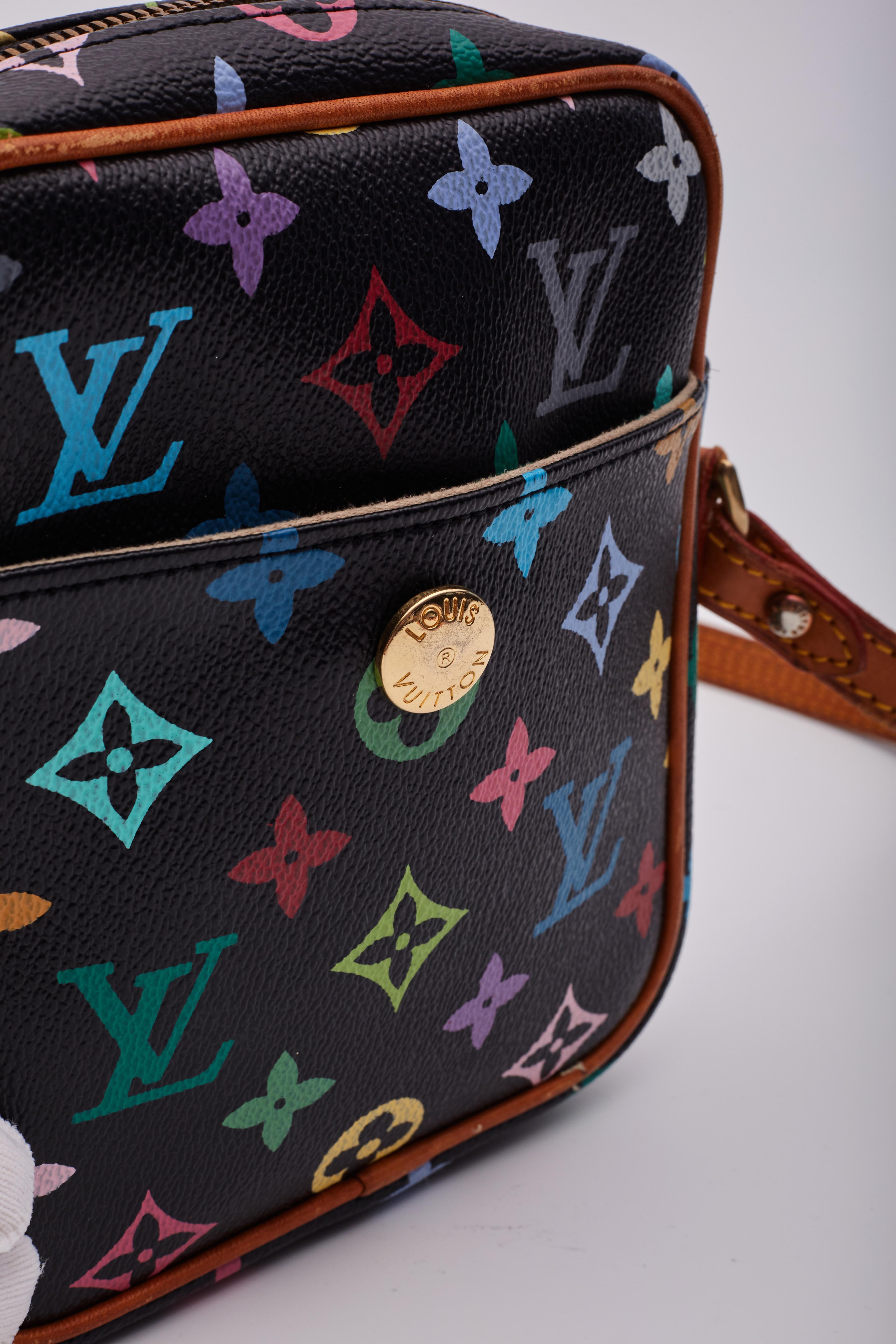 Louis Vuitton Black Murakami Multicolor Monogram Rift Messenger Bag 3