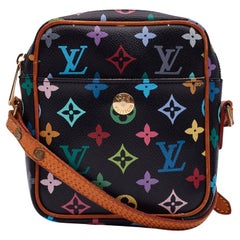 Louis Vuitton Black Murakami Multicolor Monogram Rift Messenger Bag