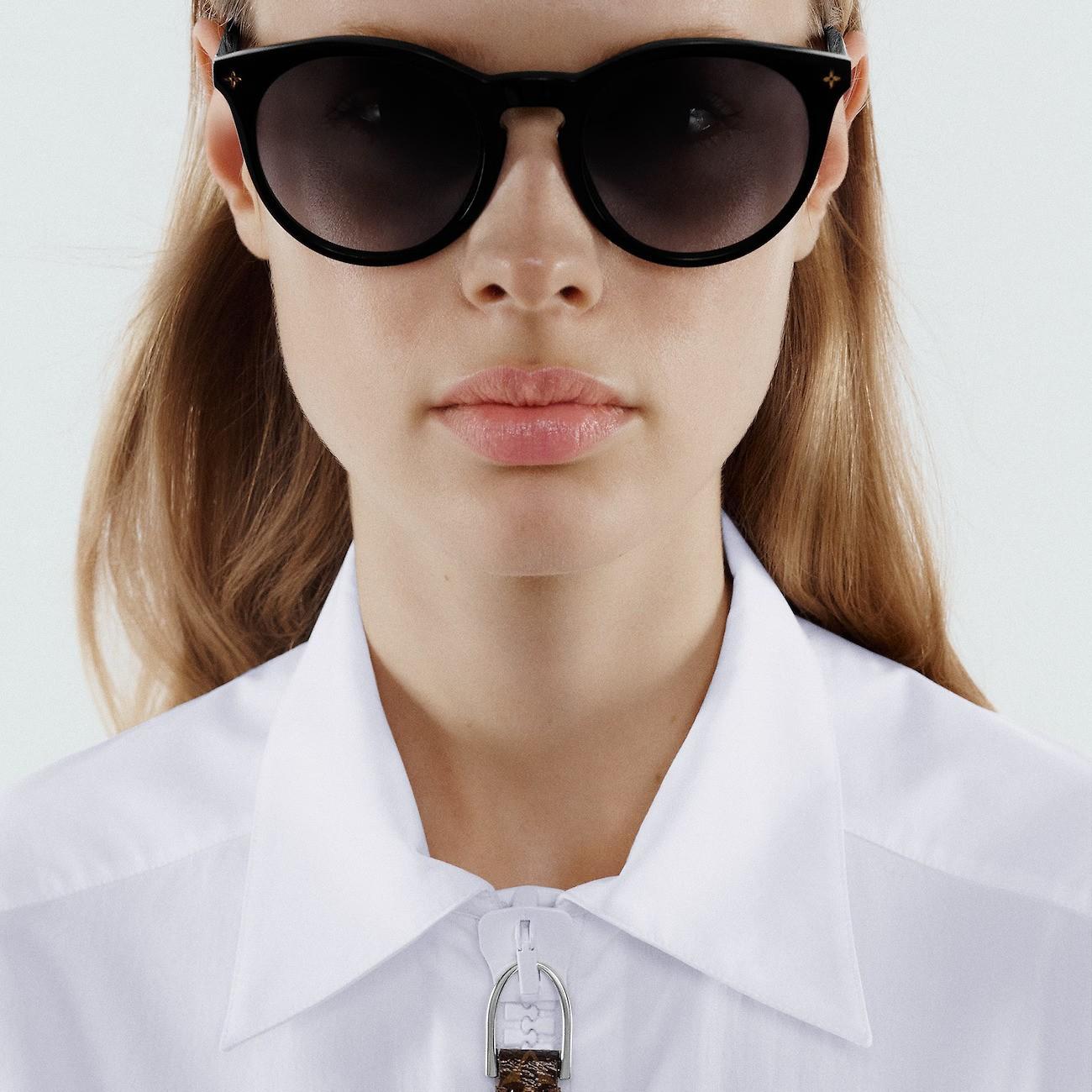 Women's LOUIS VUITTON black MY MONOGRAM LIGHT ROUND Sunglasses Z2004W