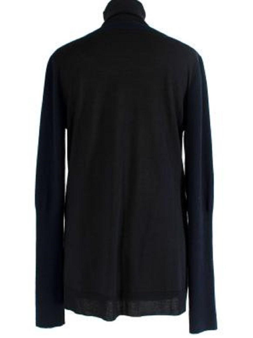 Louis Vuitton Black & Navy Layered Jumper In Good Condition For Sale In London, GB