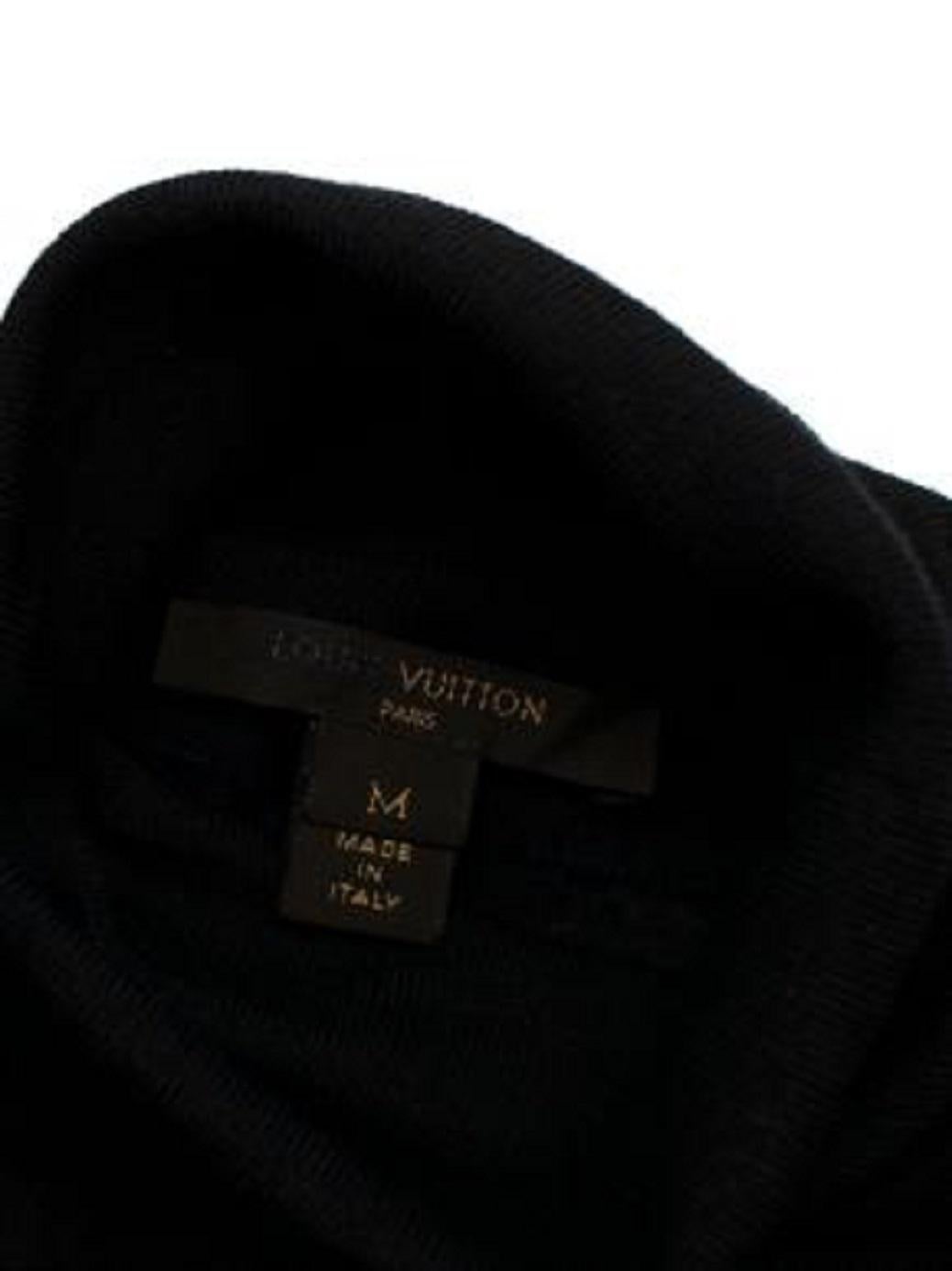 Louis Vuitton Black & Navy Layered Jumper For Sale 4