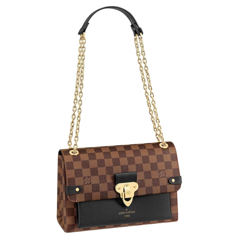 Louis Vuitton Black/Noir Damier Ebene Canvas Vavin PM Bag For Sale at