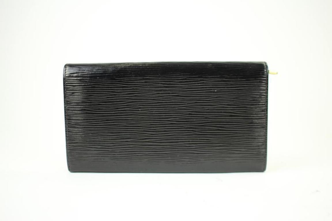 Louis Vuitton Black Noir Electric Epi Sarah Bifold 30lva3117 Wallet 1