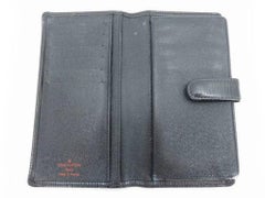 Louis Vuitton Black Noir Epi Leather Long Kisslock 219432 Wallet