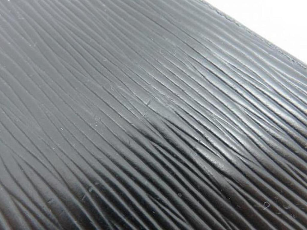 Louis Vuitton Black Noir Epi Leather Long Kisslock 219432 Wallet For Sale 1