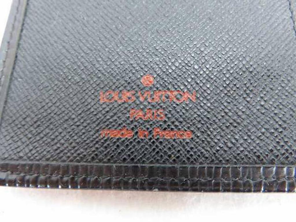 Louis Vuitton Black Noir Epi Leather Long Kisslock 219432 Wallet For Sale 3