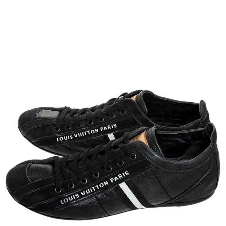 Louis Vuitton Men's Low-Top Sneakers Wool and Nubuck Black 19532868