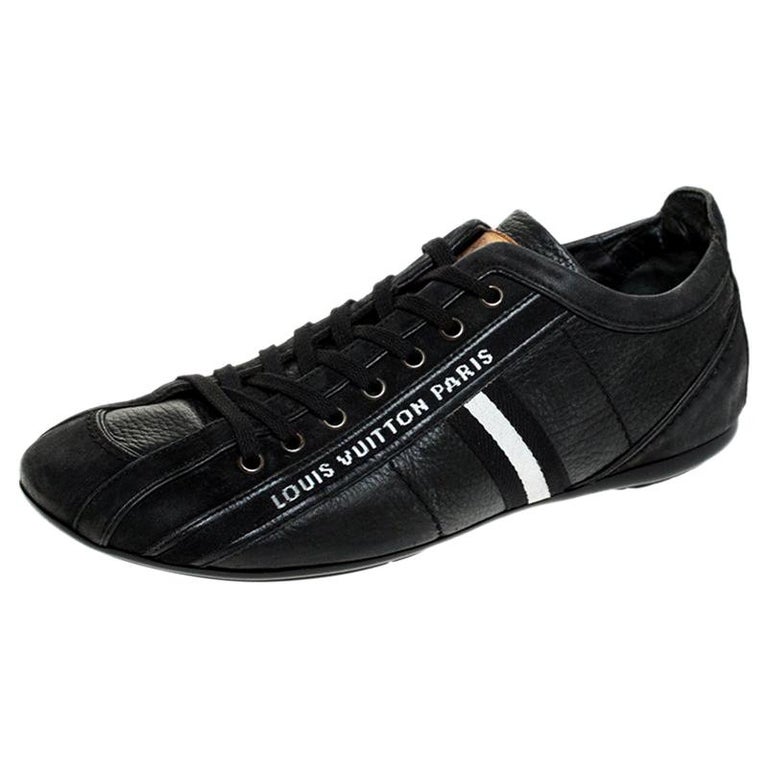 Louis Vuitton Black Leather Low Top Sneakers