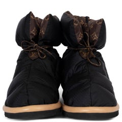 LOUIS VUITTON black nylon 2021 PILLOW COMFORT Ankle Boots Shoes 41