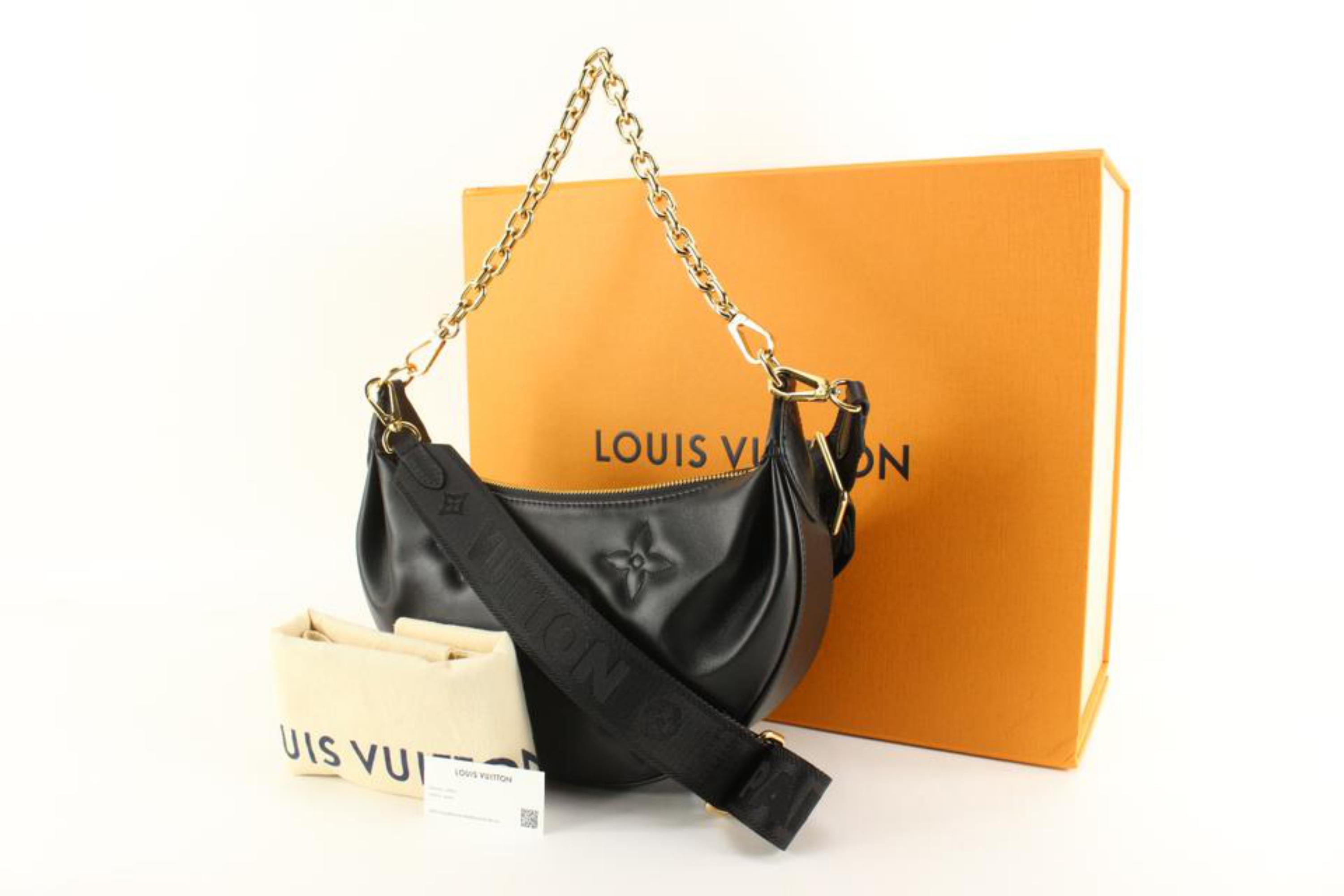 Louis Vuitton Black Over The Moon Crossbody Crescent Croissant 45lk811s 5