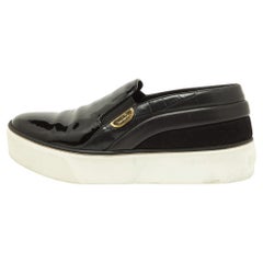 Louis Vuitton Black Patent and Leather Catwalk Sneakers Size 38.5