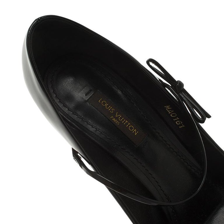 Louis Vuitton Black Patent Leather Mary Jane Uniforme Flats Size 6.5/37