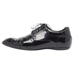 Louis Vuitton Brevetto Nero Lace Up Oxford Taglia 43