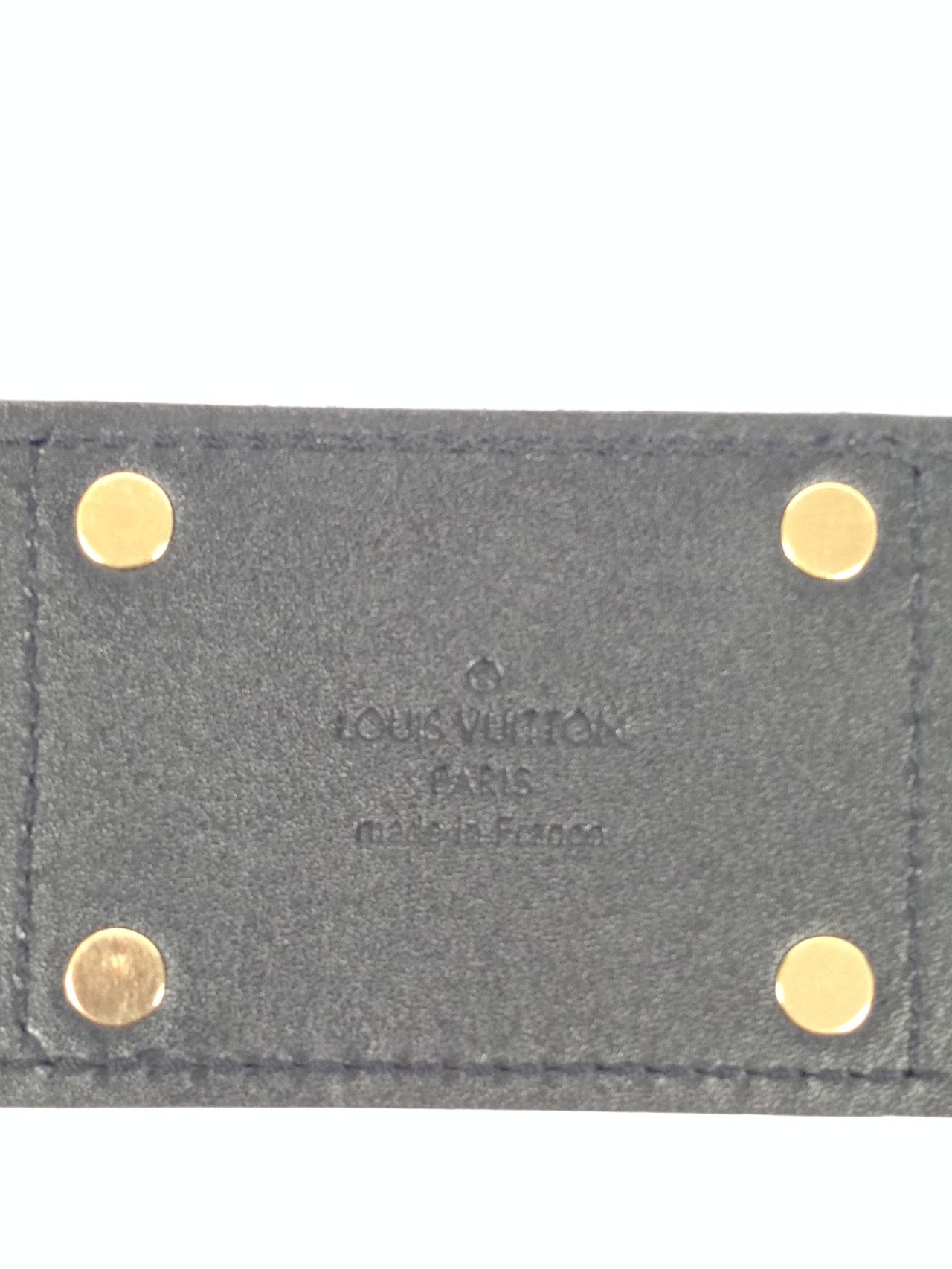Louis Vuitton Black Patent Leather Belt For Sale 1