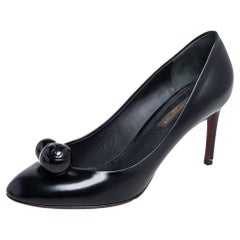 Louis Vuitton - Escarpins Betty en cuir verni noir, taille 36,5