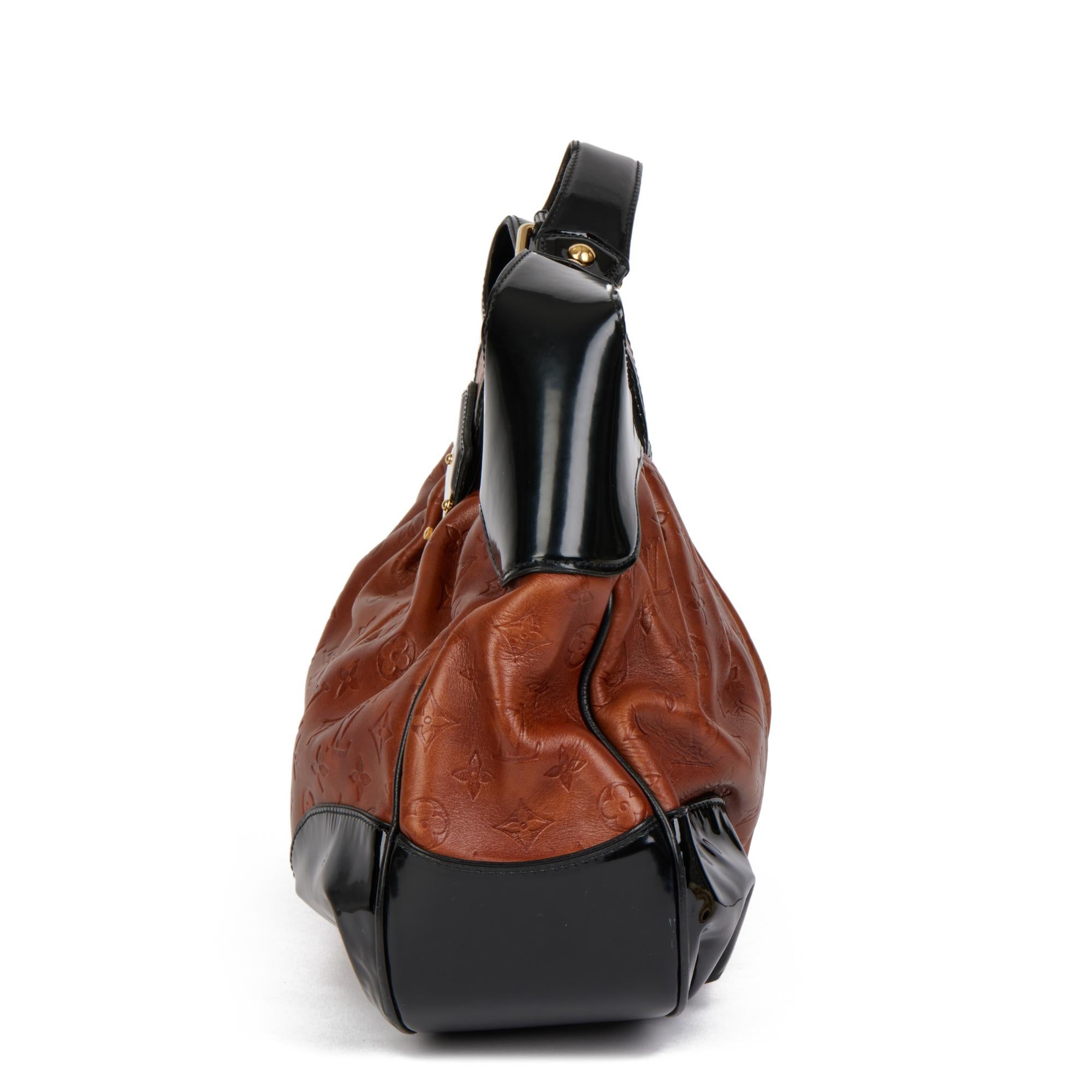 louis vuitton black embossed bag