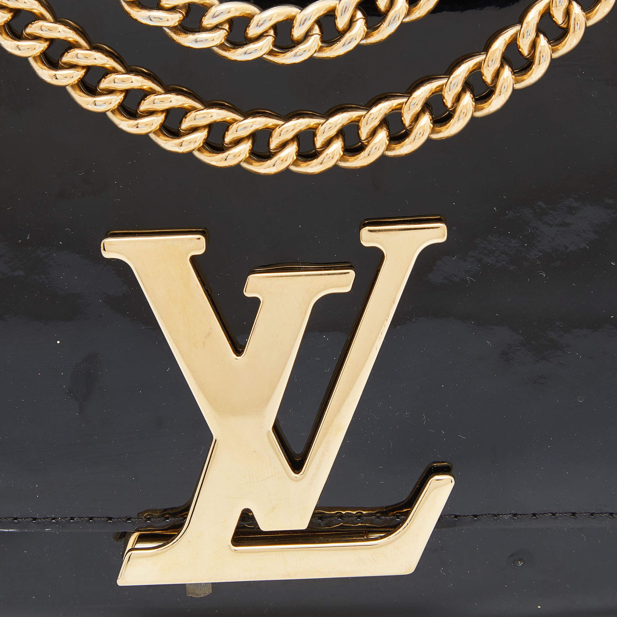 Louis Vuitton Black Patent Leather Chain Louise MM Bag For Sale At 1stDibs Louis Vuitton Black Patent Leather Chain Louise MM Bag For Sale At 1stDibs