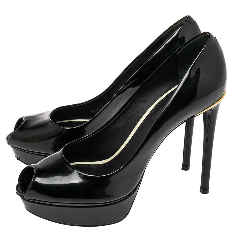 Louis Vuitton Eyeline Pump high heels black suede 40 LV or 10 US