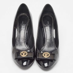 Louis Vuitton Black Patent Leather Fiance Pumps Size 36.5