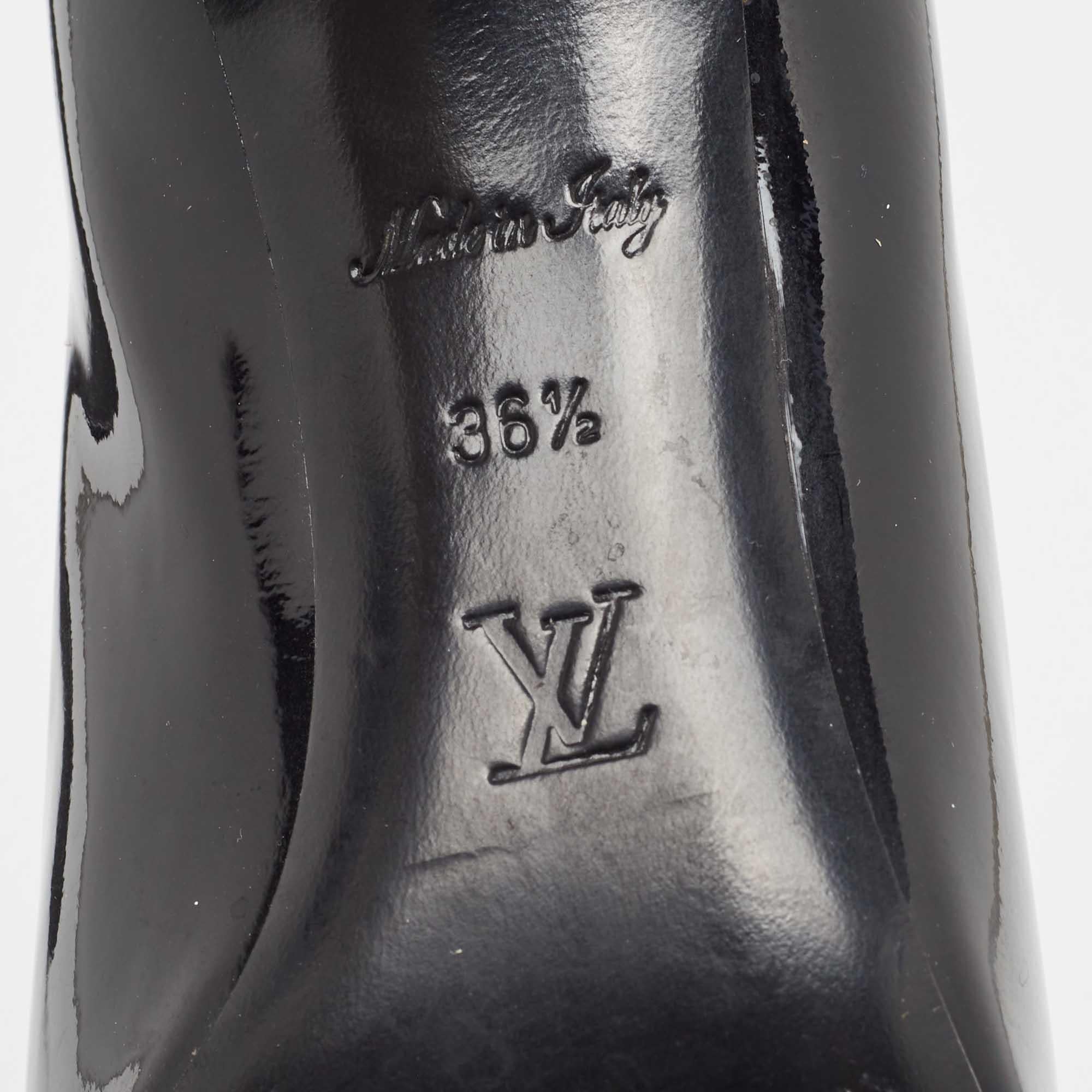 Louis Vuitton Black Patent Leather Fiance Pumps Size 36.5 3