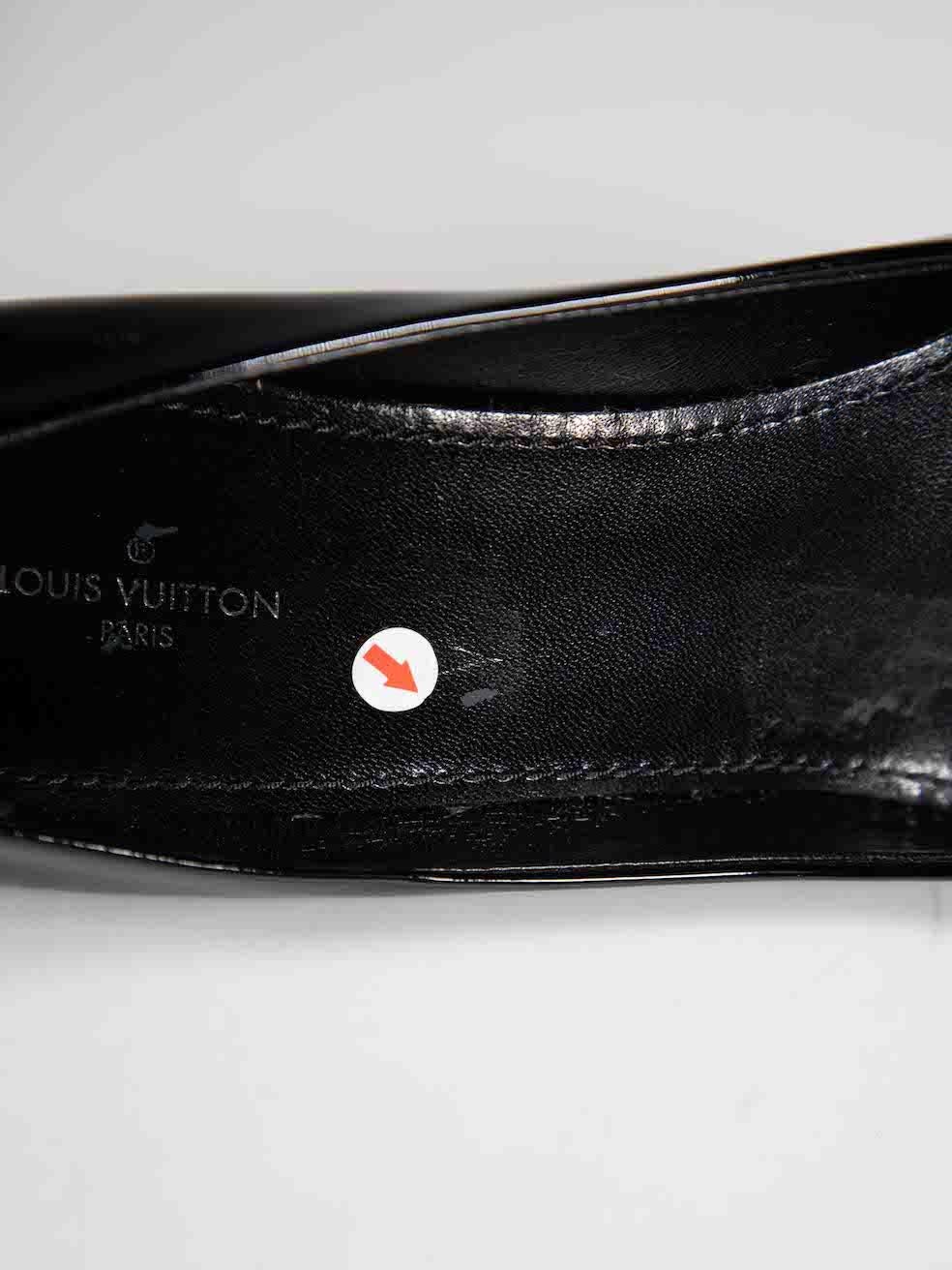 Louis Vuitton Black Patent Leather Fiancee Pumps Size IT 38 1