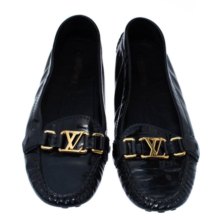 Louis Vuitton Monogram Patent Leather Loafers - Size 10 / 40 (SHF