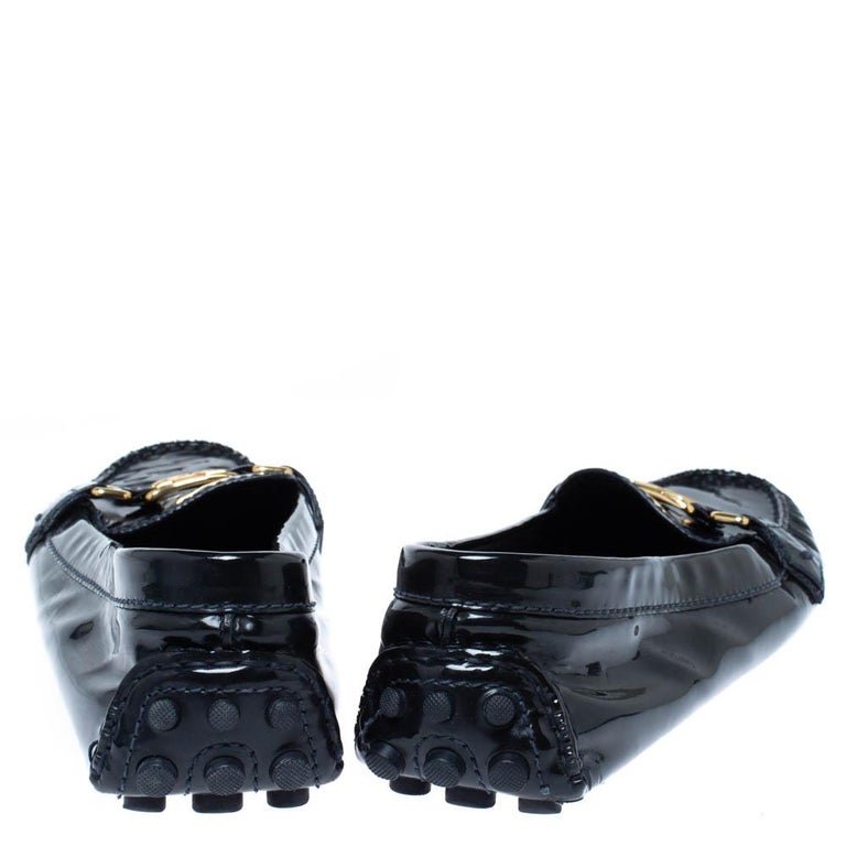 Louis Vuitton LV Black Satin Leopard Flat Shoes Sz 40 Italy