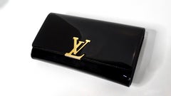 Louis Vuitton Black Patent Leather Louise Clutch