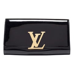 Louis Vuitton Black Patent Leather Louise Clutch