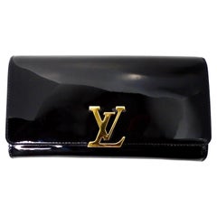 Louis Vuitton Black Patent Leather Louise Clutch