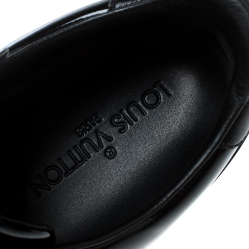 Louis Vuitton Black Patent Leather Low Top Sneakers Size 39.5 3