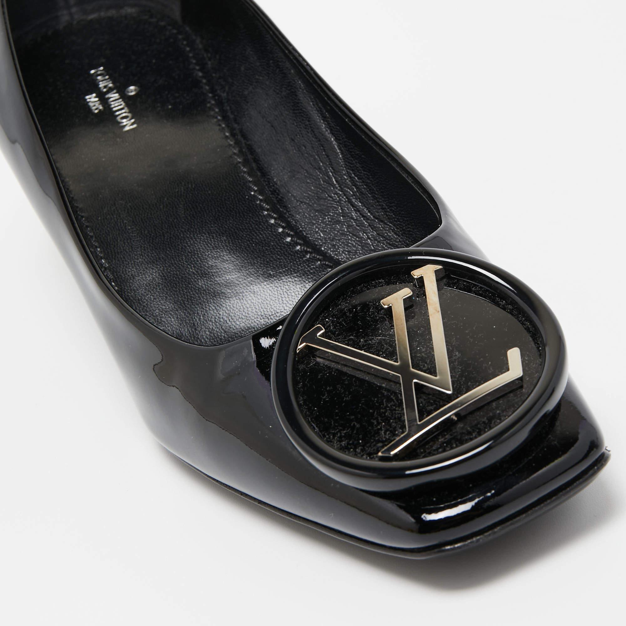 Madeleine-Pumps aus schwarzem Lackleder von Louis Vuitton Größe 36 Damen