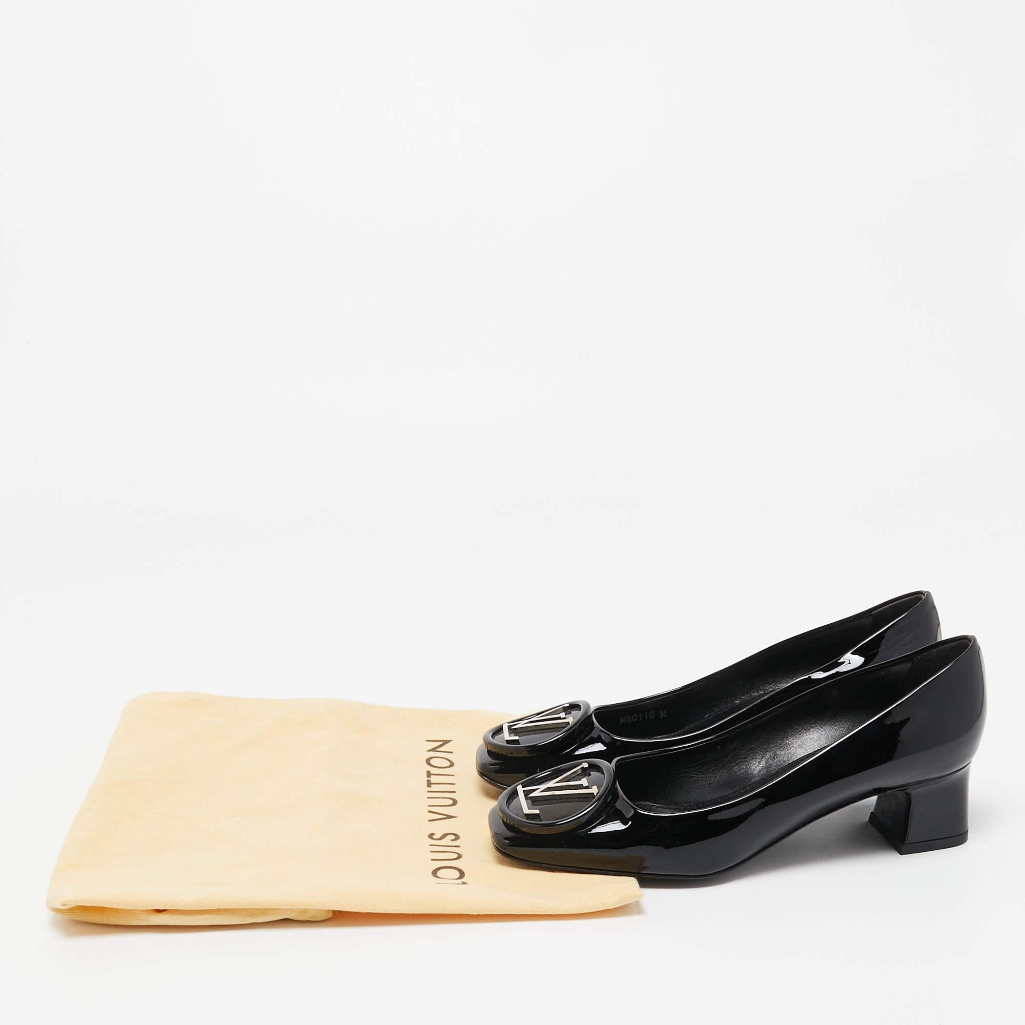 Louis Vuitton Black Patent Leather Madeleine Pumps Size 36 5