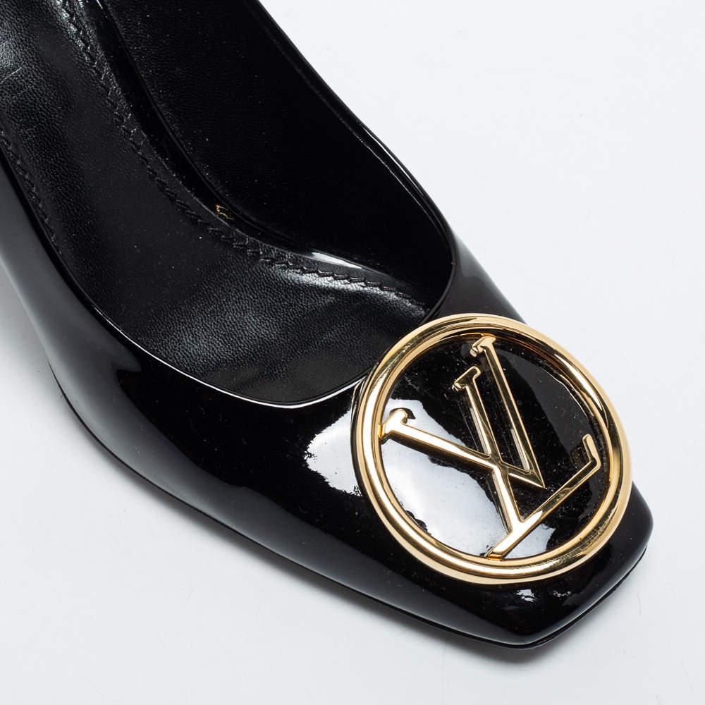 Louis Vuitton Black Patent Leather Madeleine Pumps Size 39 2