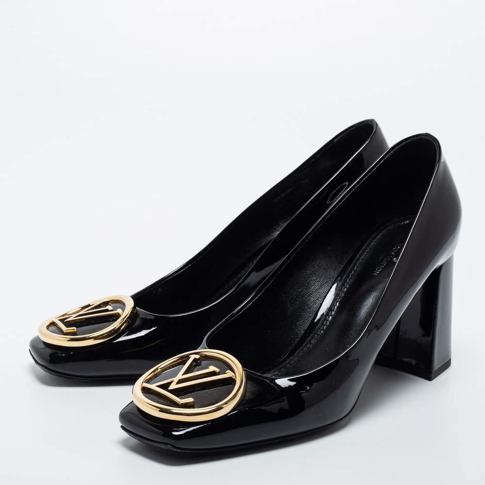 Louis Vuitton Black Patent Leather Madeleine Pumps Size 39 4