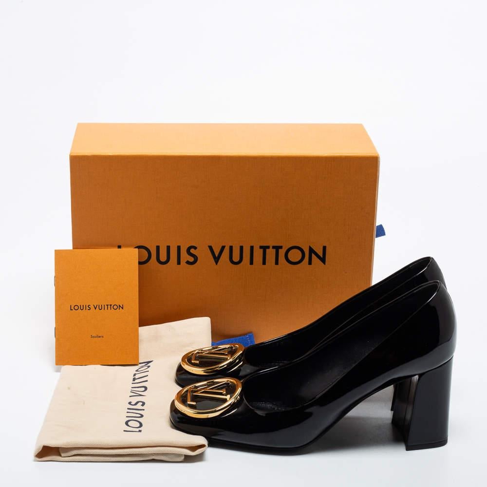 Louis Vuitton Black Patent Leather Madeleine Pumps Size 39 5