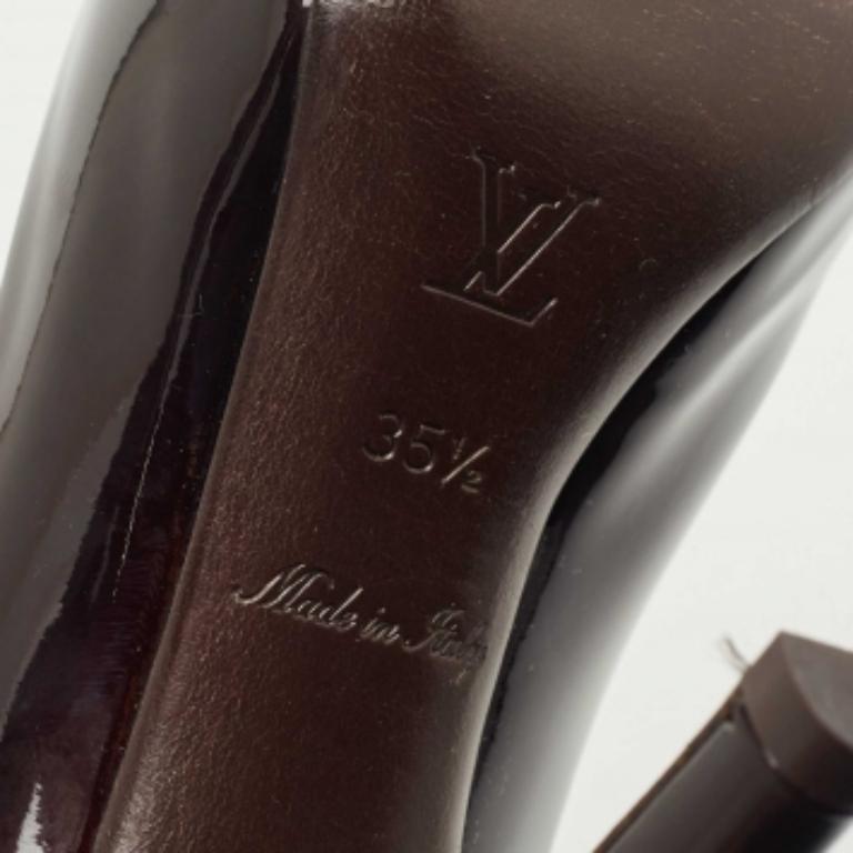 Louis Vuitton in pelle verniciata nera Oh davvero! Pompe taglia 35,5 in vendita 4