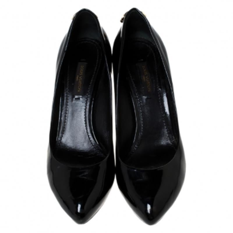 Louis Vuitton charol negro ¡Oh de verdad! Bombas Talla 36 en venta 1