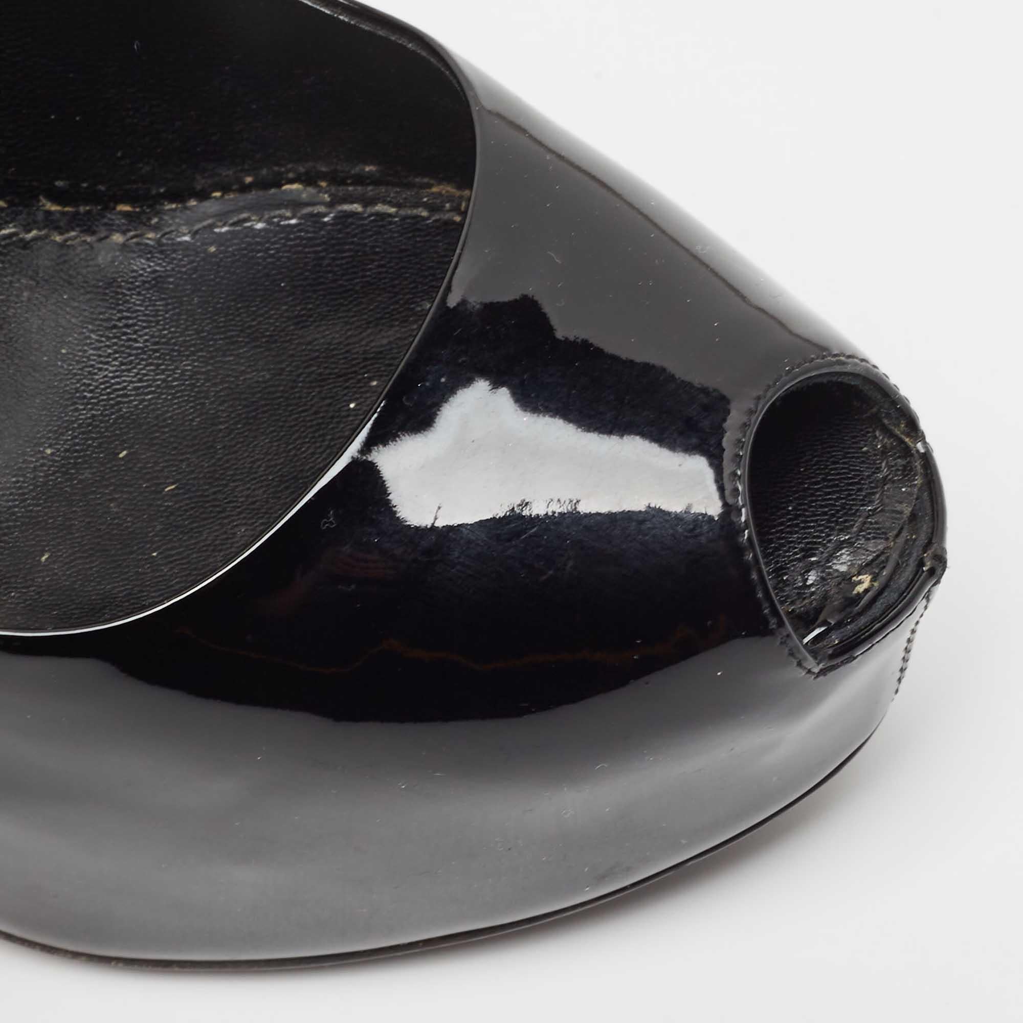 Louis Vuitton Black Patent Leather Oh Really! Pumps Size 37.5 3