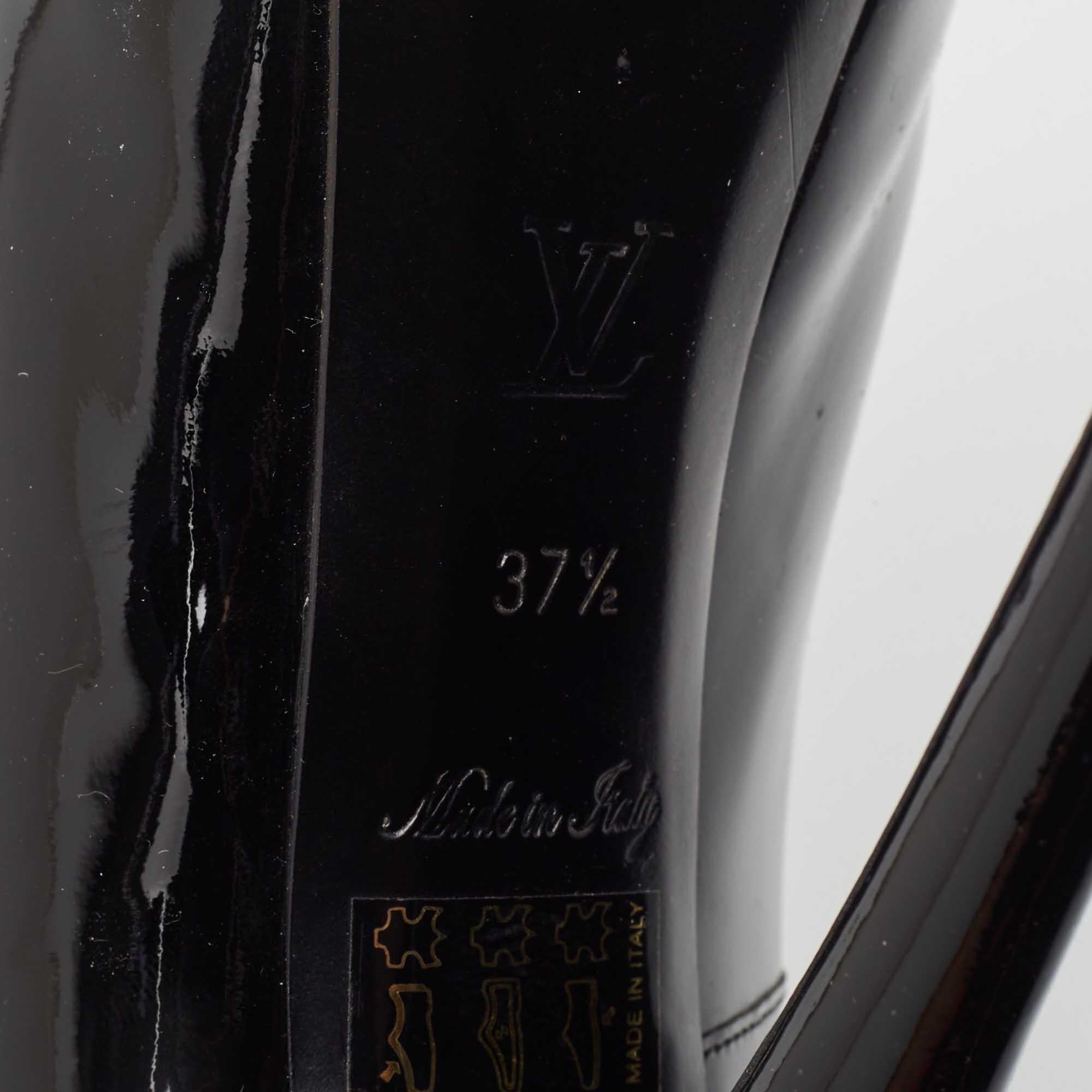 Louis Vuitton Black Patent Leather Oh Really! Pumps Size 37.5 4