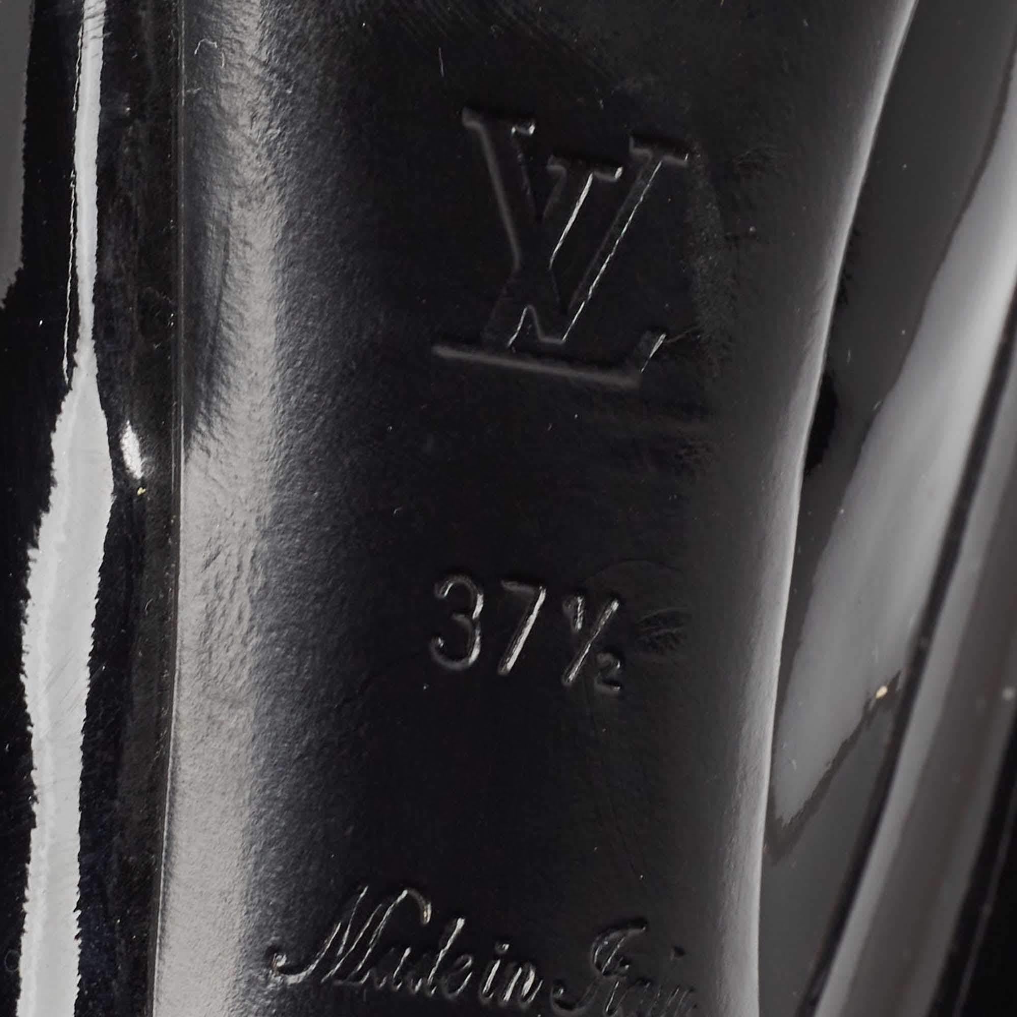 Louis Vuitton Black Patent Leather Oh Really! Pumps Size 37.5 4