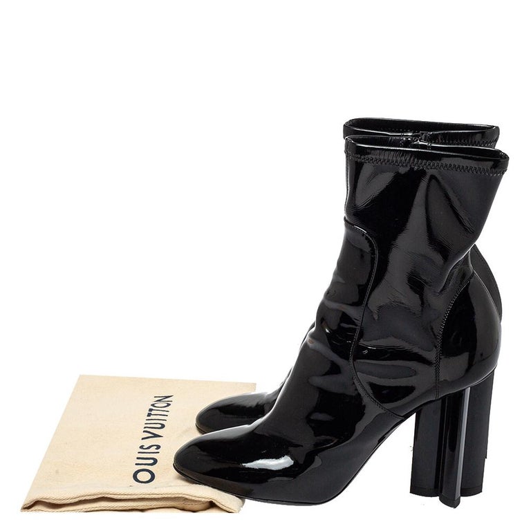 Louis Vuitton Monogram Womens Boots Boots, Black, 37
