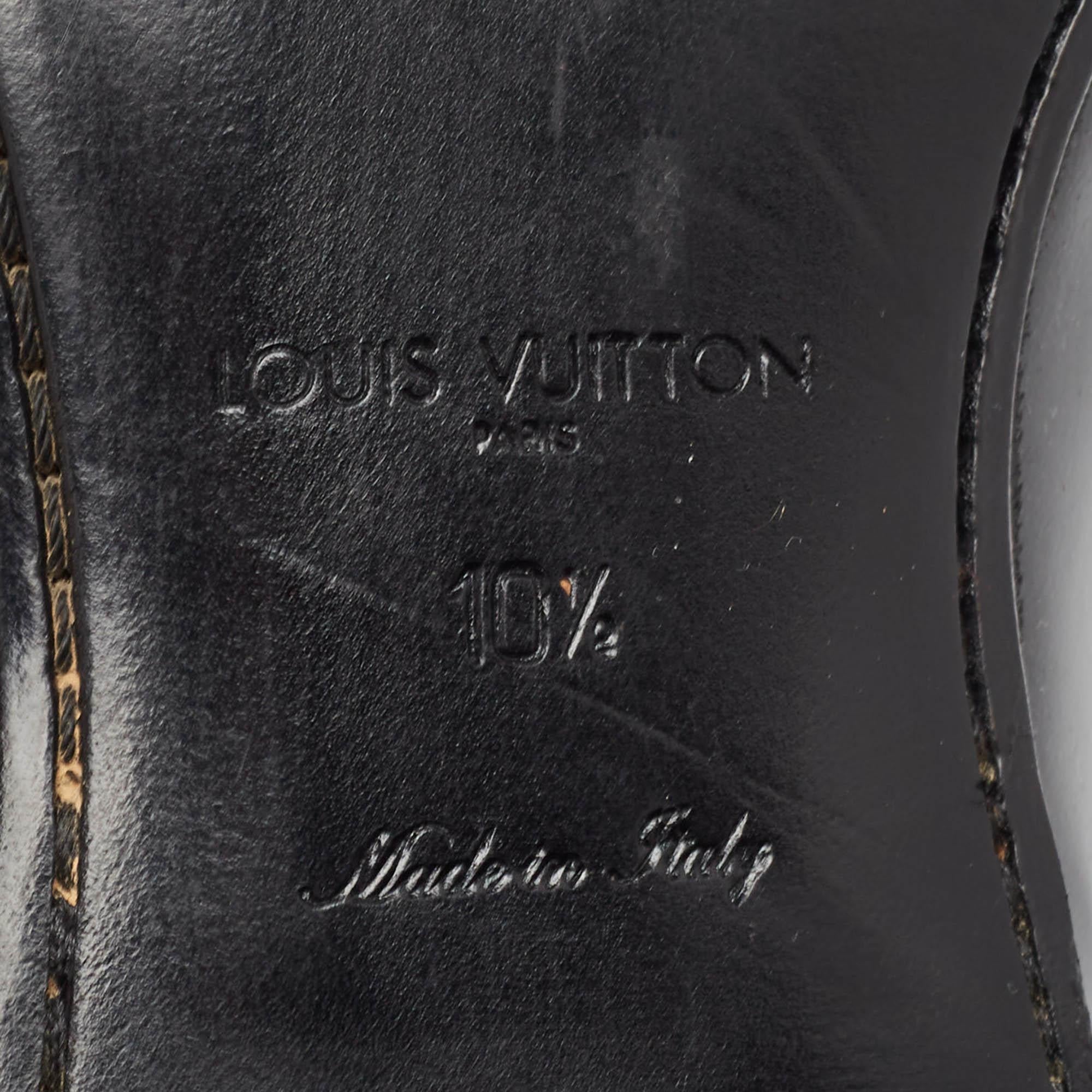 Louis Vuitton Black Patent Leather Single Strap Monk Derby Size 44.5 4